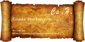 Csada Hortenzia névjegykártya